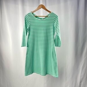 Duffield Lane Cotton Blend 3/4 Sleeve Stripe Dress in Mint Size Small